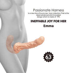 BAILE – EMMA STRAP-ON TEXTURIZADO PARA DUPLA PENETRAÇÃO