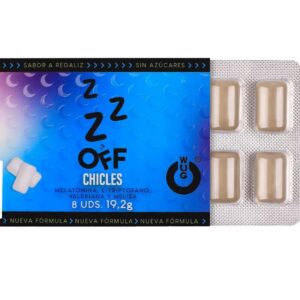WUG Off – A goma de mascar funcional que ajuda você a relaxar e dormir melhor. Cartela com 8 pacotes.