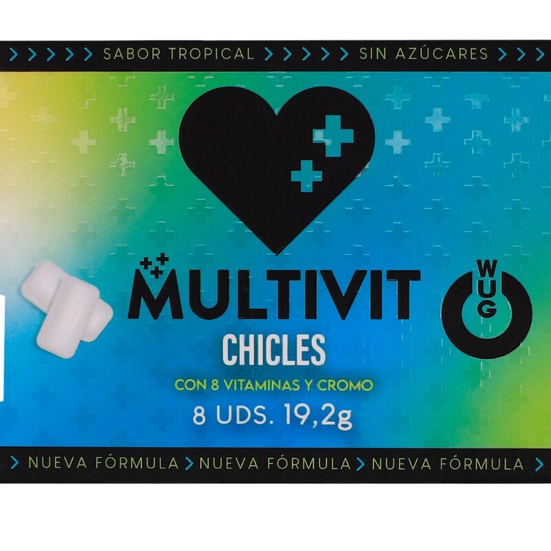 Ilhaerotica - WUG Multivit - A goma de mascar funcional que fortalece suas defesas todos os dias. Cartela com 8 unidades.