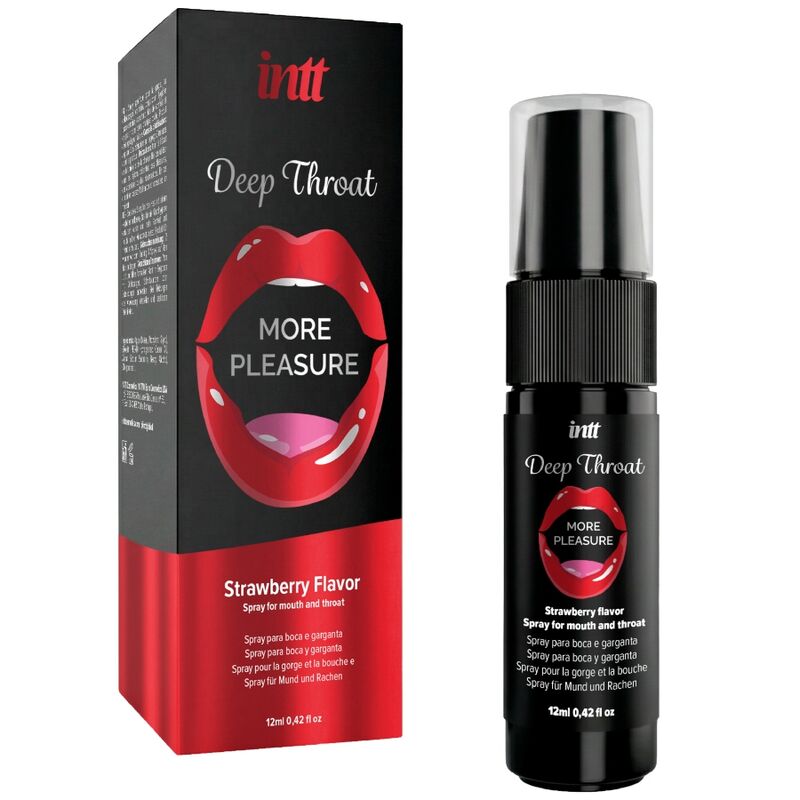 Ilhaerotica - INTT - SPRAY ORAL PARA GARGANTA PROFUNDA COM MAIS PRAZER SABOR MORANGO
