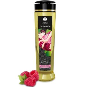 SHUNGA – ÓLEO DE MASSAGEM ORGÂNICO COM AROMA DE FRAMBOESA 240 ML