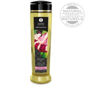 SHUNGA – ÓLEO DE MASSAGEM ORGÂNICO COM AROMA DE FRAMBOESA 240 ML