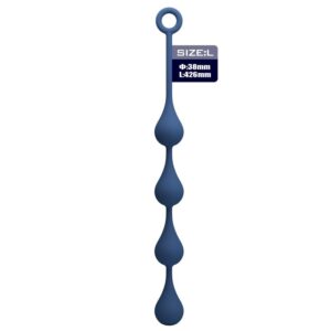 MR PLAY – BOLINHAS ANAL DE SILICONE AZUIS TAMANHO G 42,6 CM