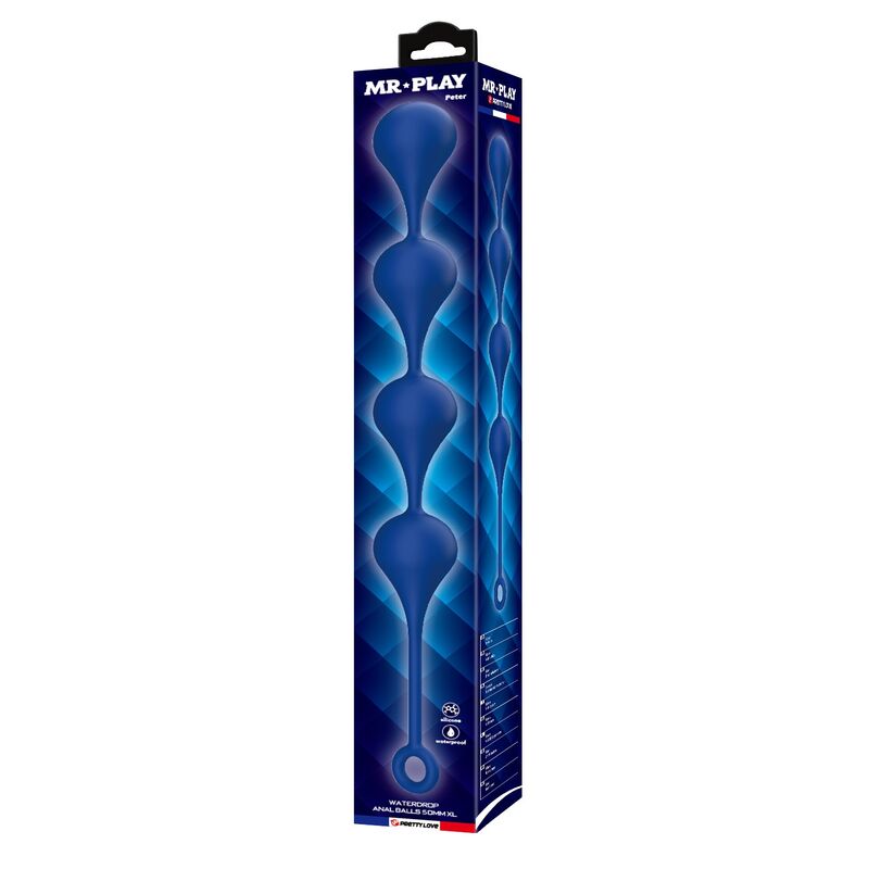 MR PLAY - BOLINHAS ANAL DE SILICONE AZUIS TAMANHO XL 52,5 CM - Image 3