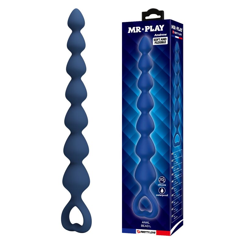 Ilhaerotica - MR PLAY - BOLINHAS ANAL DE SILICONE AZUIS E PLUG ANAL 26