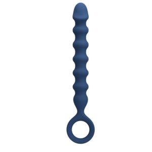 MR PLAY – BOLINHAS ANAL DE SILICONE AZUIS E PLUG ANAL – Ø – 3,4 CM – 28,5 CM
