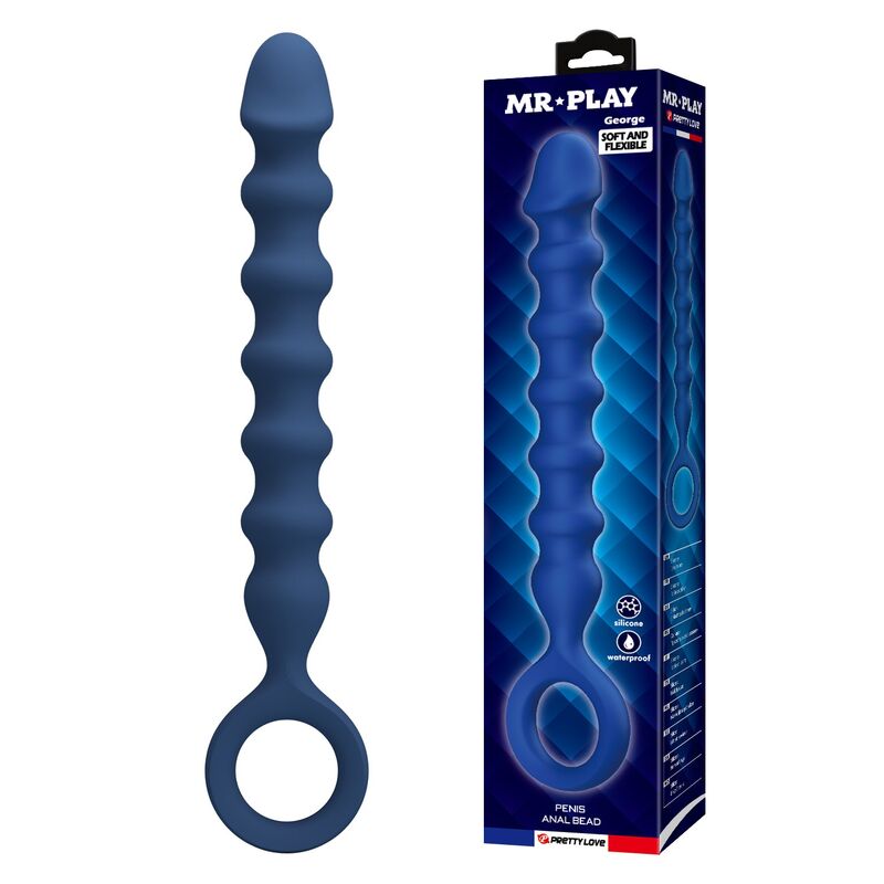 Ilhaerotica - MR PLAY - BOLINHAS ANAL DE SILICONE AZUIS E PLUG ANAL - Ø - 3