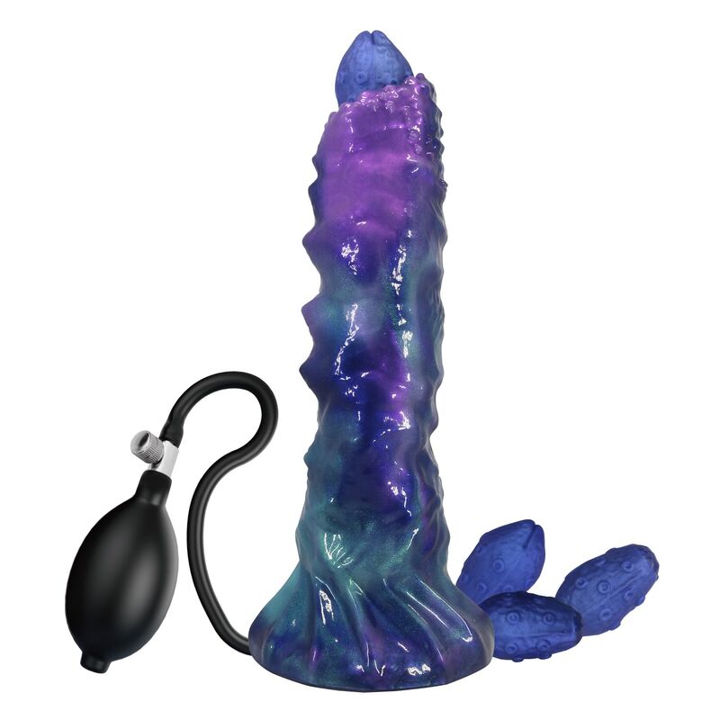 Ilhaerotica - POWER MONSTERS - DUSKWALKER SENTINEL TRICOLOR DILDO DE SILICONE INFLÁVEL FANTASIA 23 CM Ø 5 CM