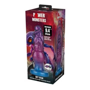 POWER MONSTERS – RIFT TITAN BICOLOR DILDO DE SILICONE INFLÁVEL FANTASIA 24 CM Ø 5 CM