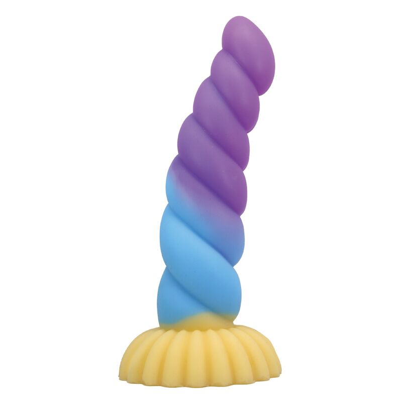 Ilhaerotica - POWER MONSTERS - UNICÓRNIO TRICOLOR FANTASIA DE SILICONE 22 CM Ø 5 CM