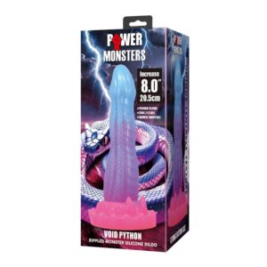 POWER MONSTERS – DILDO FANTASIA VOID PYTHON COM VENTOSA 20,5 CM Ø 5,2 CM AZUL, ROXO E ROSA