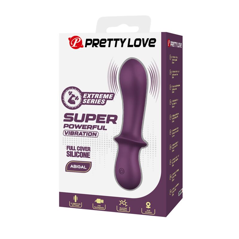 PRETTY LOVE - VIBRADOR RECARREGÁVEL ABIGAIL COM 10 FUNÇÕES - ROXO - Image 3