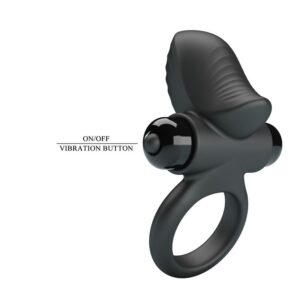 PRETTY LOVE – ANEL VIBRATÓRIO PARA PÊNIS ADRIEN COM 10 FUNÇÕES – PRETO