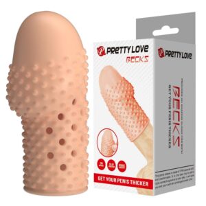 PRETTY LOVE – CAPA PENIANA PARA NERD DEIXE SEU PÊNIS MAIS GROSSO COR NATURAL