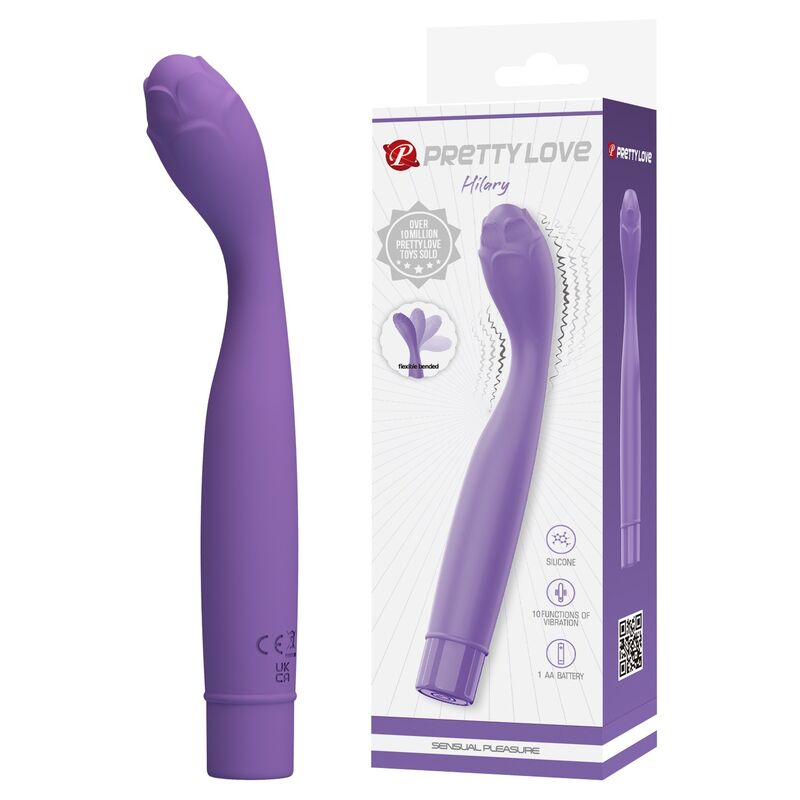 Ilhaerotica - PRETTY LOVE - VIBRADOR HENRY FLEXÍVEL PARA PONTO G ROXO