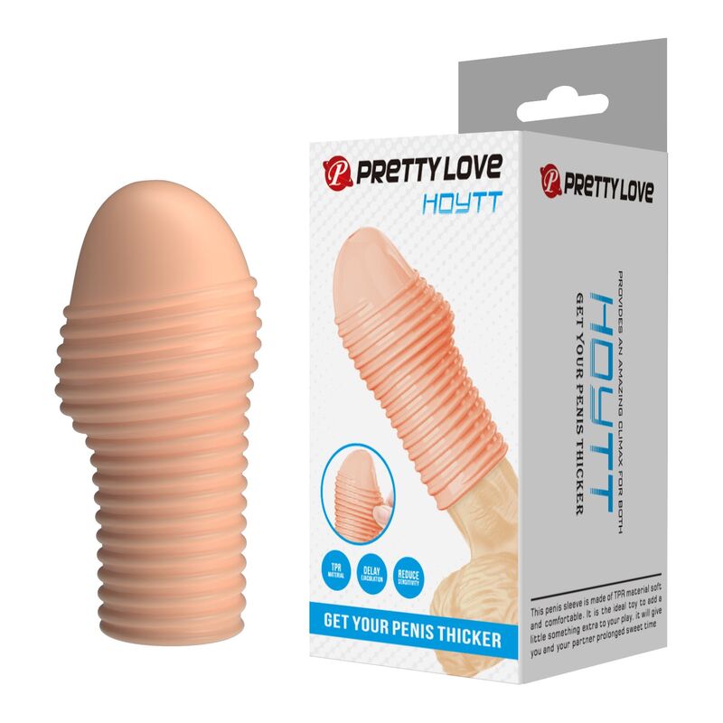 Ilhaerotica - PRETTY LOVE - CAPA PARA PÊNIS HOTTT PARA AUMENTAR O AUMENTO DO VALOR DO SEU PÊNIS - COR NATURAL