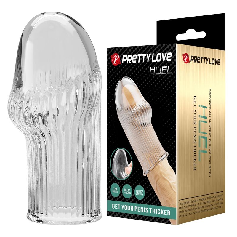 Ilhaerotica - PRETTY LOVE - CAPA PENIANA HUEL PARA AUMENTAR A GROSSURA DO SEU PÊNIS TRANSPARENTE
