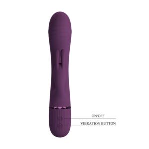 PRETTY LOVE – VIBRADOR COELHO RECARREGÁVEL ROCCO COM 10 FUNÇÕES – ROXO