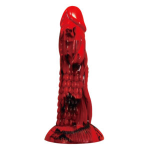 POWER MONSTERS – DILDO FANTASIA MINOTAURO COM VENTOSA 21 CM Ø 5 CM VERMELHO E PRETO