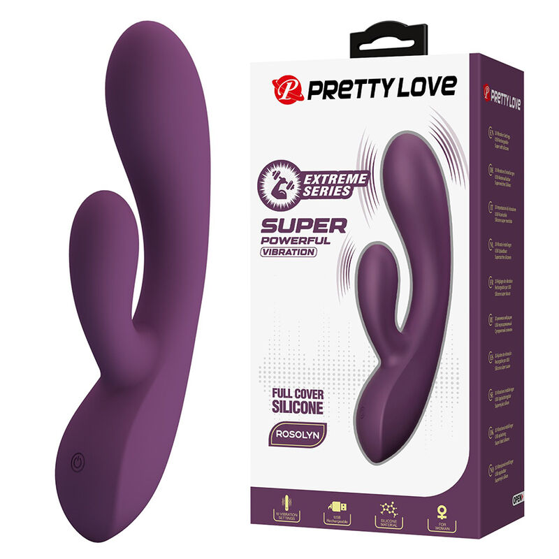 Ilhaerotica - PRETTY LOVE - VIBRADOR COELHO RECARREGÁVEL ROSOLYN COM 10 FUNÇÕES