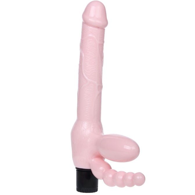 BAILE - ARNÊS SEM CORDA TPR COM VIBRAO E ESTIMULAO ANAL 25.4 CM - Image 3
