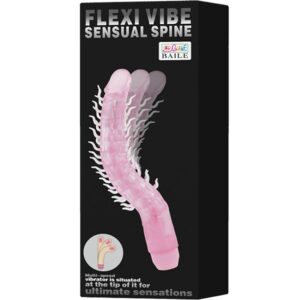 BAILE – FLEXI VIBE SENSUAL SPINE DILDO VIBRATÓRIO DOBRVEL LILAL 23.5 CM