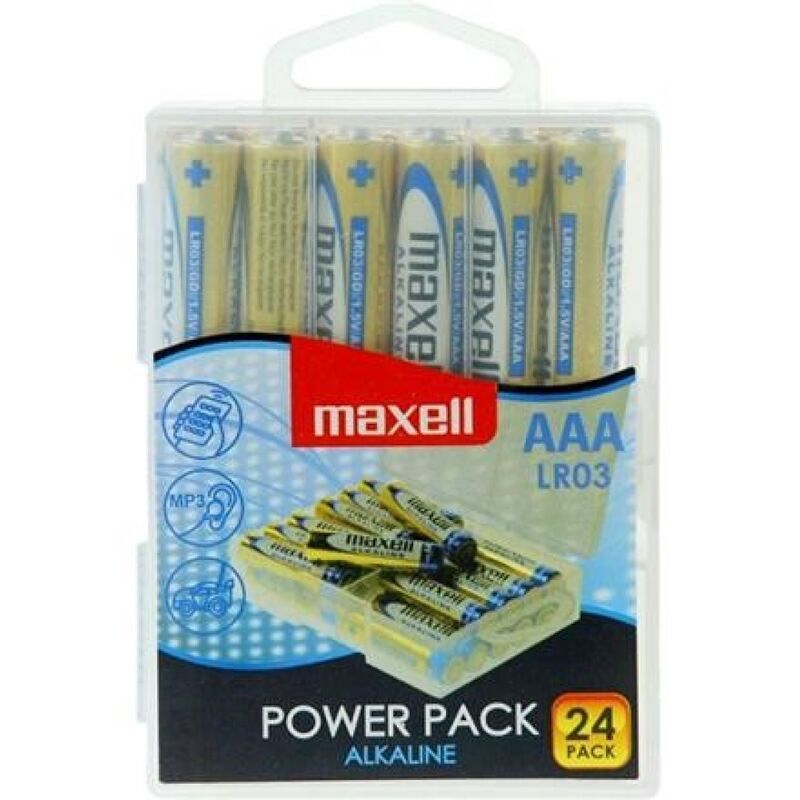 Ilhaerotica - MAXELL - PACOTE DE PILHA ALCALINA AAA LR03 * 24 PILHAS
