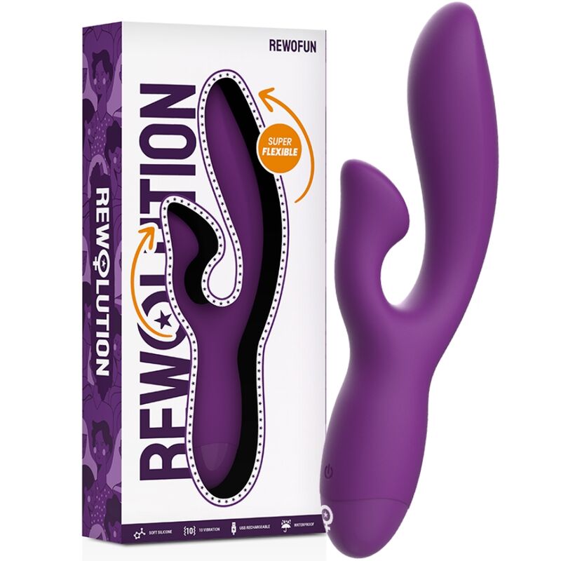 Ilhaerotica - REWOLUTION - VIBRADOR FLEXÍVEL REWOFUN COM COELHO