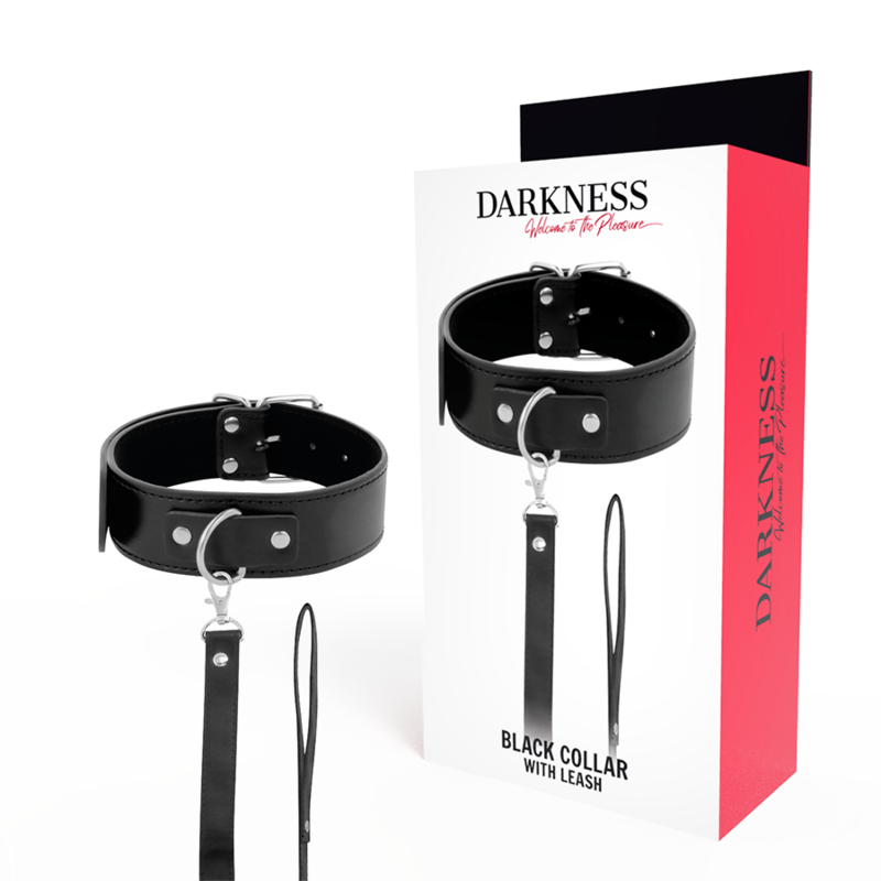 Ilhaerotica - DARKNESS - COLAR DE POSTURA COM CORRENTE DE COURO