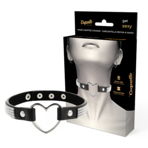 COQUETTE CHIC DESIRE – GARGANTILHA DE COURO VEGANO COM CORAO