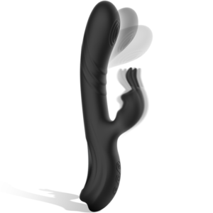 BLACK&SILVER – ESTIMULADOR DE COELHO DE SILICONE RECARREGÁVEL JAMIE PRETO