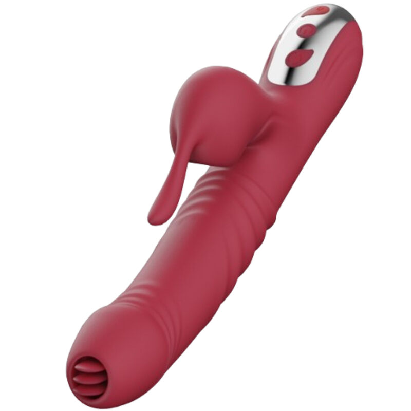 Ilhaerotica - ARMONY - VIBRADOR E SUCÇÃO COM LÍNGUA ESTIMULANTE BURGUNDY