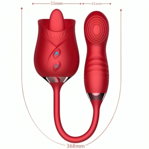 ARMONY – VIBRADOR DE FLOR DELIGHT E BUMPING COM LÍNGUA VERMELHA
