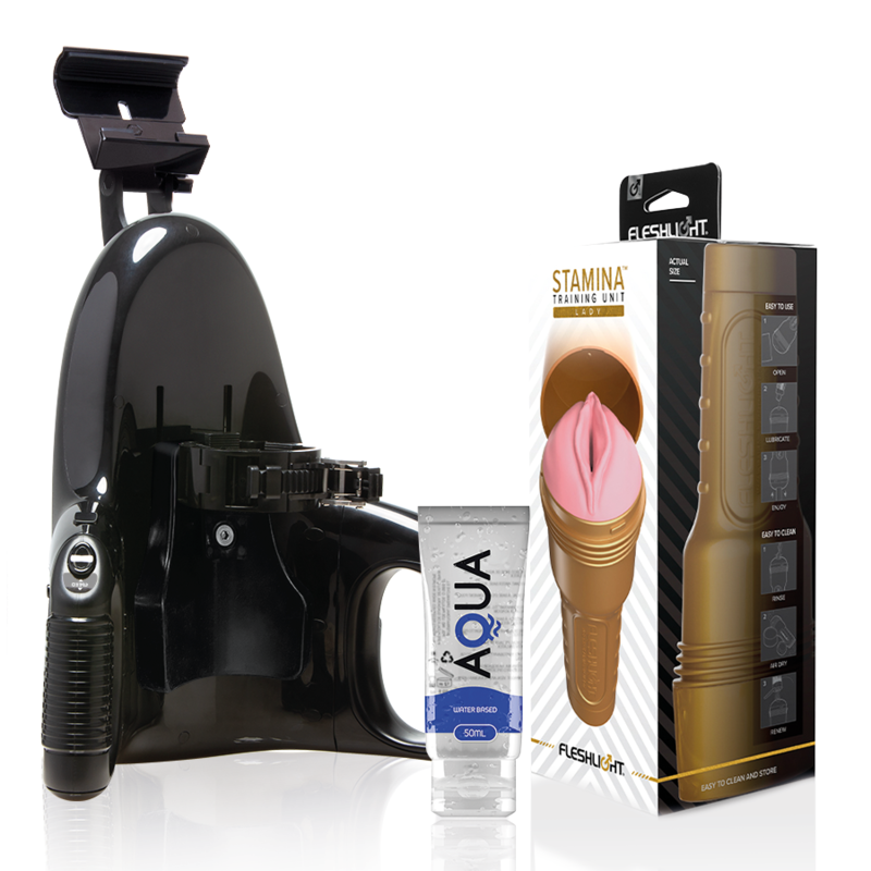 Ilhaerotica - FLESHLIGHT - UNIDADE DE TREINAMENTO PINK LADY STAMINA + LANÇAMENTO UNIVERSAL + LUBRIFICANTE AQUA QUALITY 50 ML