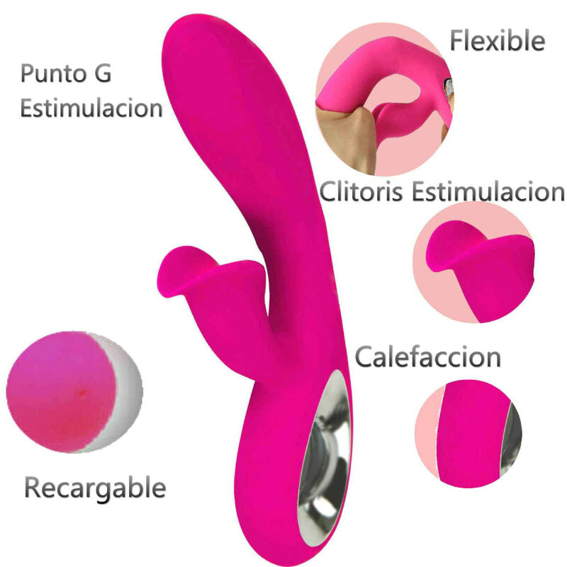 Ilhaerotica - ARMONY - VIBRADOR DARO E ESTIMULADOR DE ANEL DE PUXAO FÚCSIA