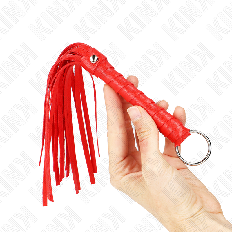 Ilhaerotica - KINK - MINI CHICOTE VERMELHO SIMPLES 28 CM
