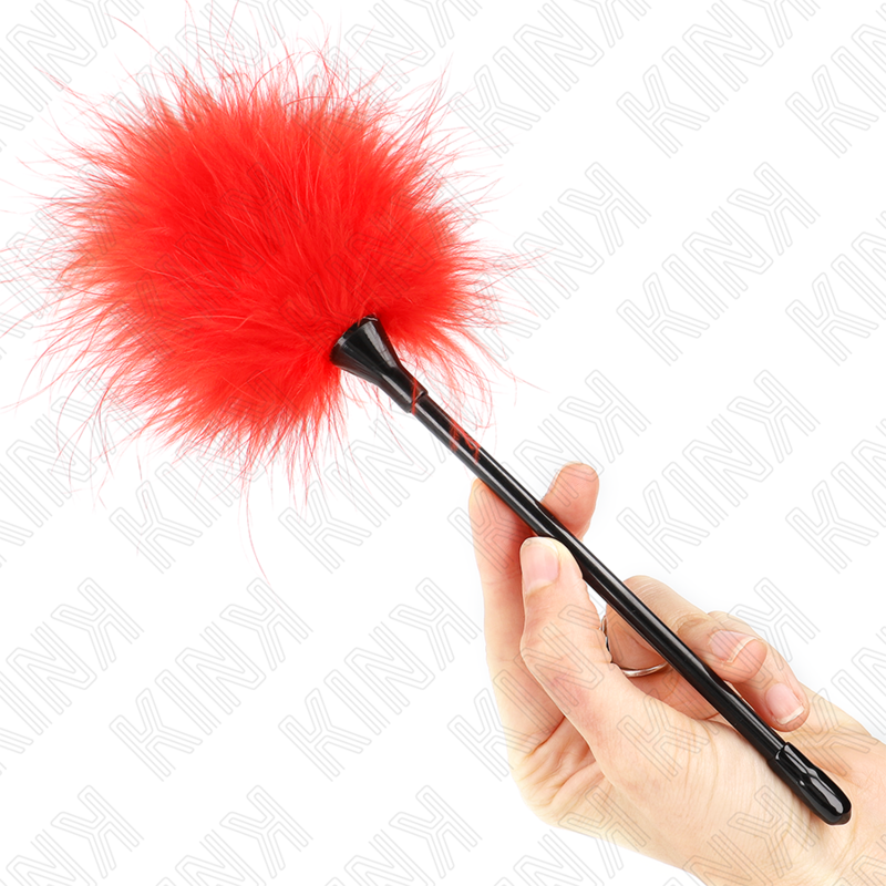Ilhaerotica - KINK - PENAS DE CÓCEGAS VERMELHAS USADAS NO KIT BONDAGE 27 CM