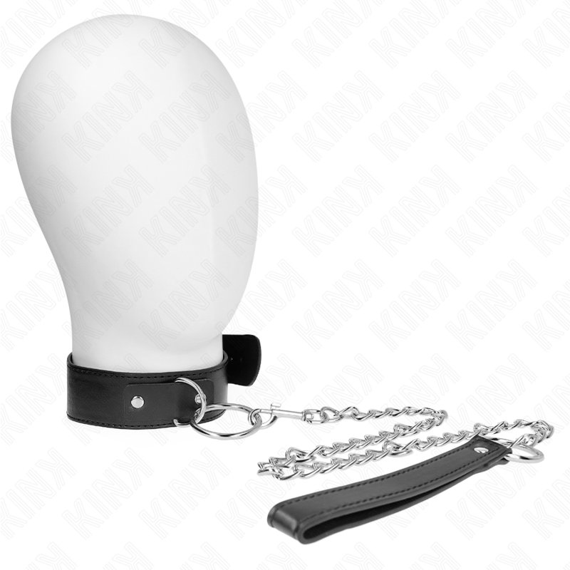 Ilhaerotica - KINK - COLAR MODELO BÁSICO COM TRELA MODELO 4 AJUSTÁVEL 36-43 CM