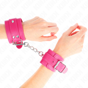 KINK – PUNHOS RASPBERRY ROSE COM FORRO RASPBERRY ROSE AJUSTÁVEL 20-28 CM X 5,5 CM