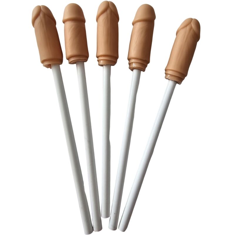 Ilhaerotica - DIABLO PICANTE - 5 LPIS COM PONTA DE PÊNIS NATURAL