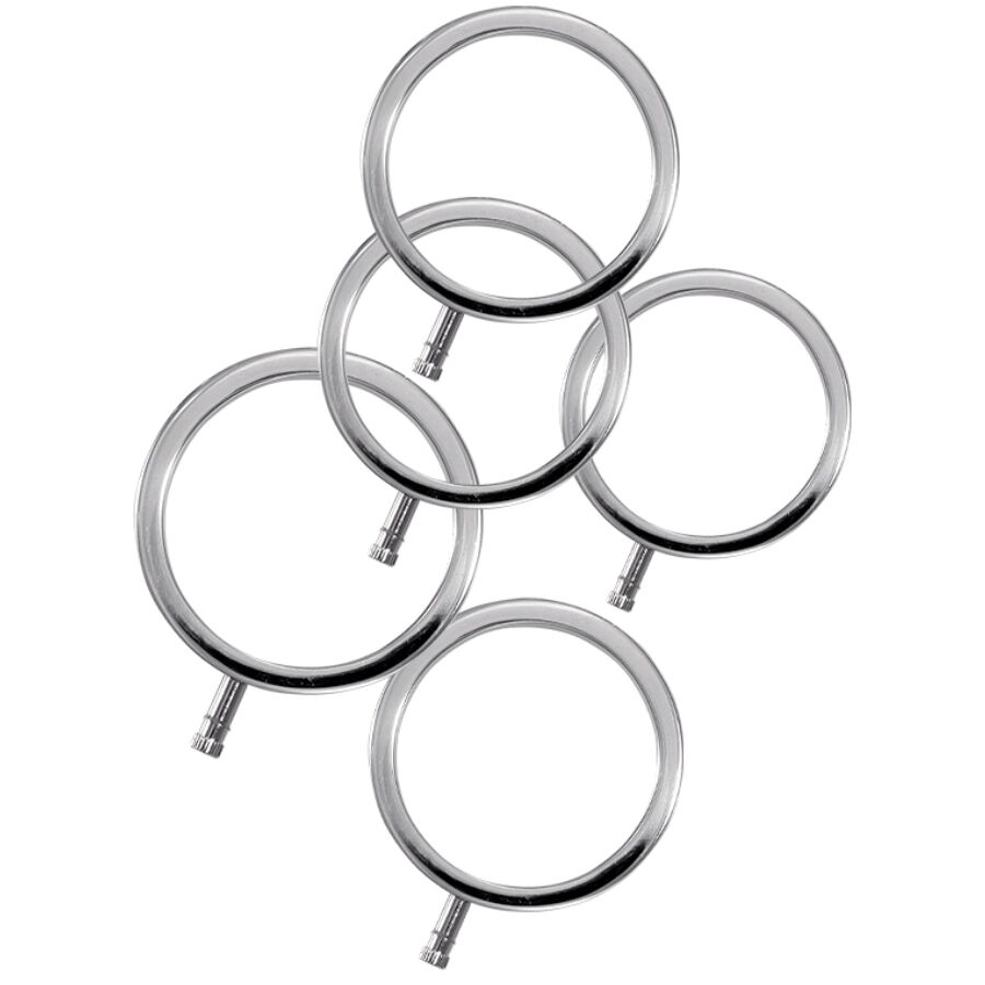 Ilhaerotica - ELECTRASTIM - ANÉIS DE METAL ELECTRARINGS PACOTE COM 5