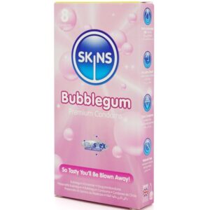 SKINS – PRESERVATIVOS BUBBLEGUM PREMIUM PACOTE 8