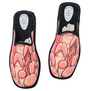 DIABLO PICANTE – SAPATOS EM FORMATO DE PÊNIS TAMANHO PEQUENO 36-37-38