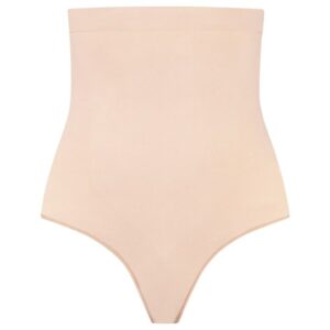 BYE-BRA – TANGA DE TALLE ALTO SIN COSTURAS BEIGE TALLA M