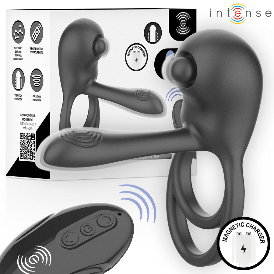 Ilhaerotica - INTENSE - SPIKE ANEL PENIANO VIBRATÓRIO COM CONTROLE REMOTO