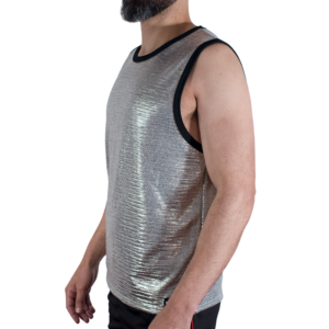 MACHO – CAMISETA COM GLITTER FINO TAMANHO S/M