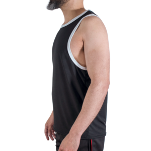 MACHO – CMV004 CAMISETA PRETA DE GINÁSTICA TAMANHO S/M