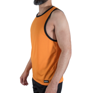 MACHO – CMV005 CAMISETA DE GINÁSTICA LARANJA TAMANHO P/M