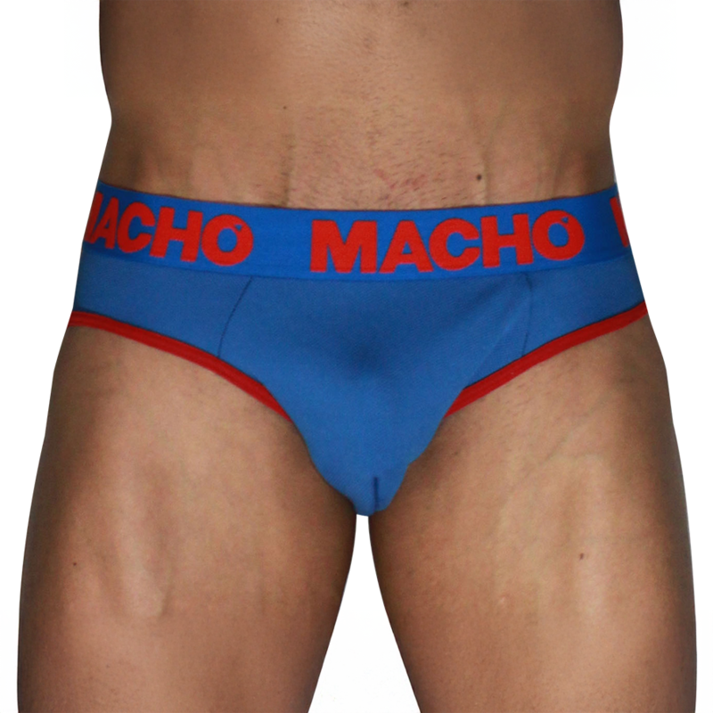 MACHO - MCH005 SLIP CLÁSSICO AZUL + VERMELHO S - Image 2