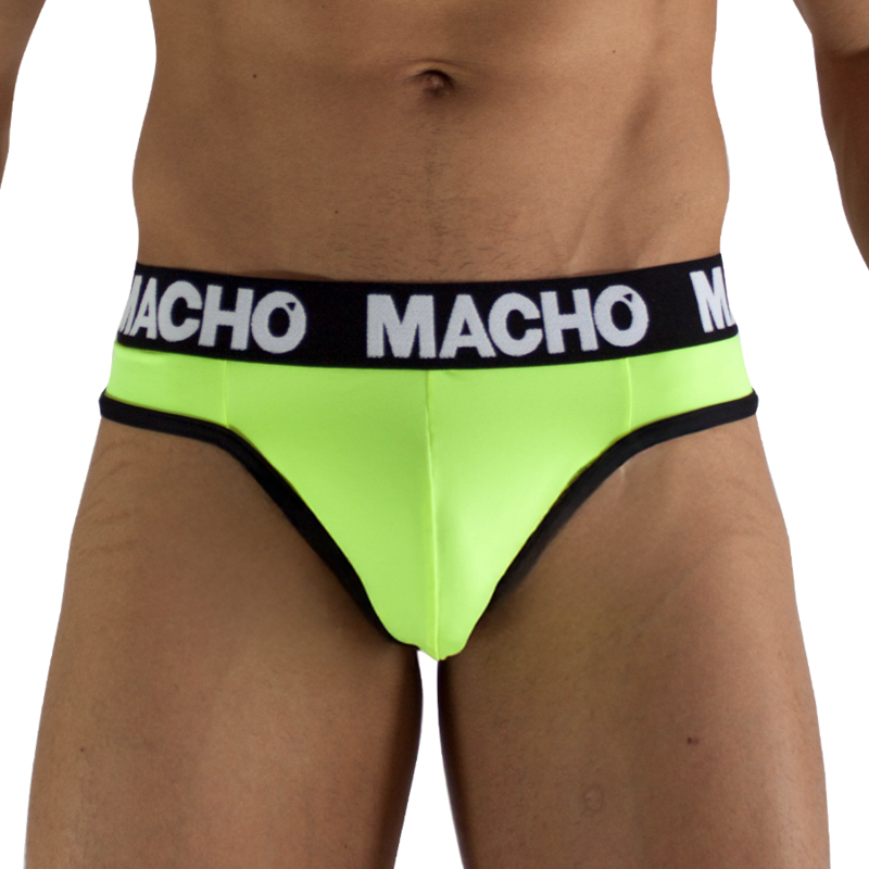 MACHO - MTG001 CALCINHA FIO DENTAL AMARELA FLUORESCENTE TAMANHO S - Image 2